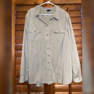 Button Down Military Green Torrid Shirt